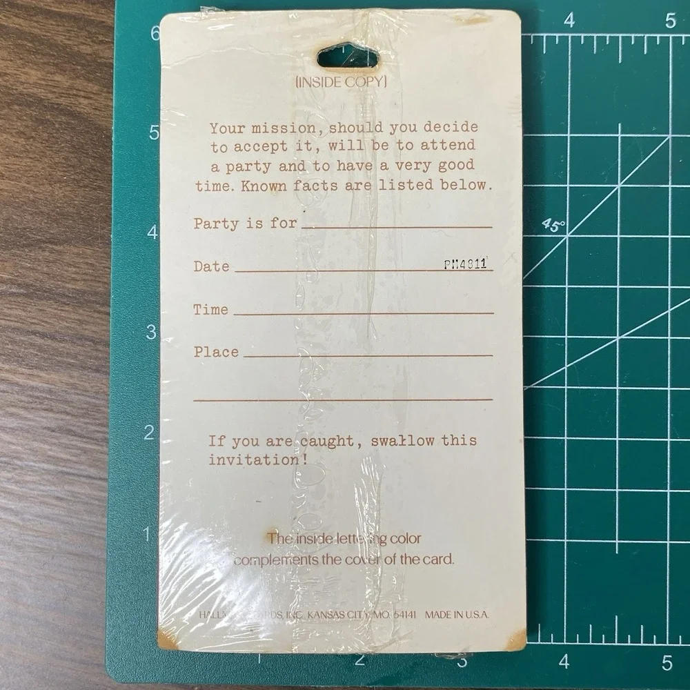 Vintage Hallmark Top Secret Surprise Party INVITATIONS 2x8pk (16 Total)